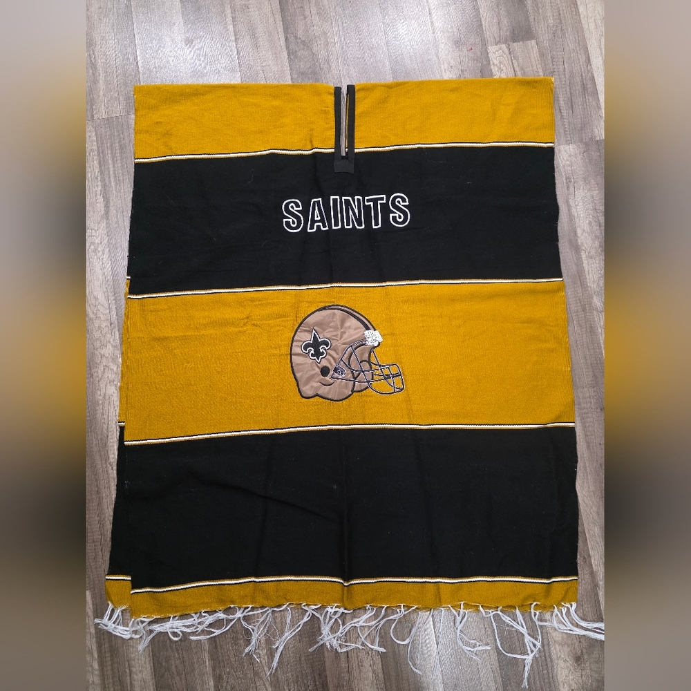 NHL SAINTS NEW ORLEANS BLANKET PONCHO Unisex Yellow Black Hockey Limited Fans